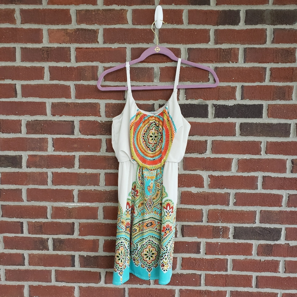 Printed Spaghetti Strap Dress